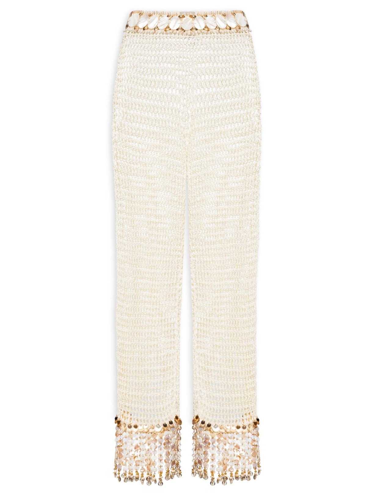 Calça Feminina Bordada - Off White