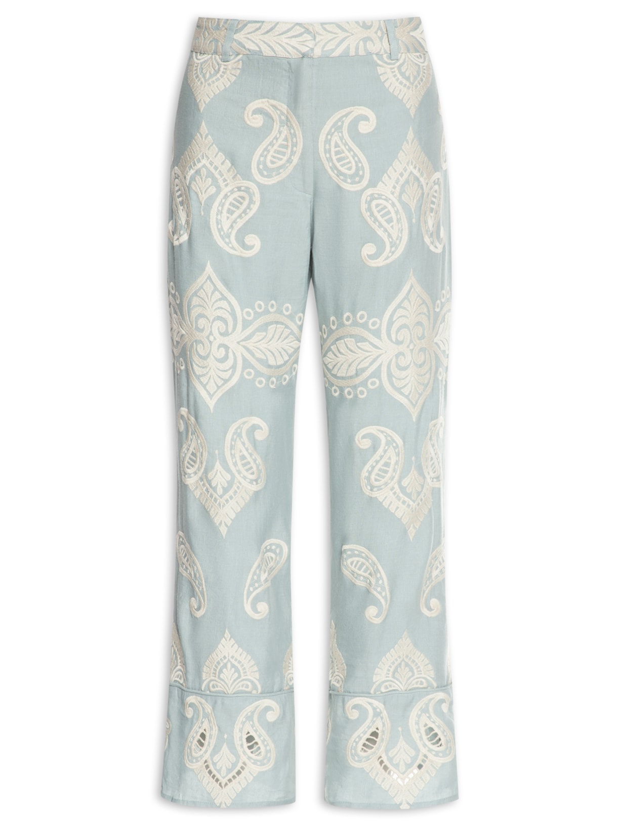 Calça Feminina Bordado Cristal - Azul