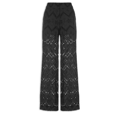 Calça Feminina Bordado Gale - Preto