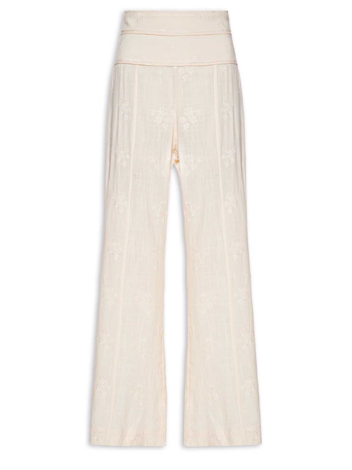 Calça Feminina Bordado Sigri - Off White