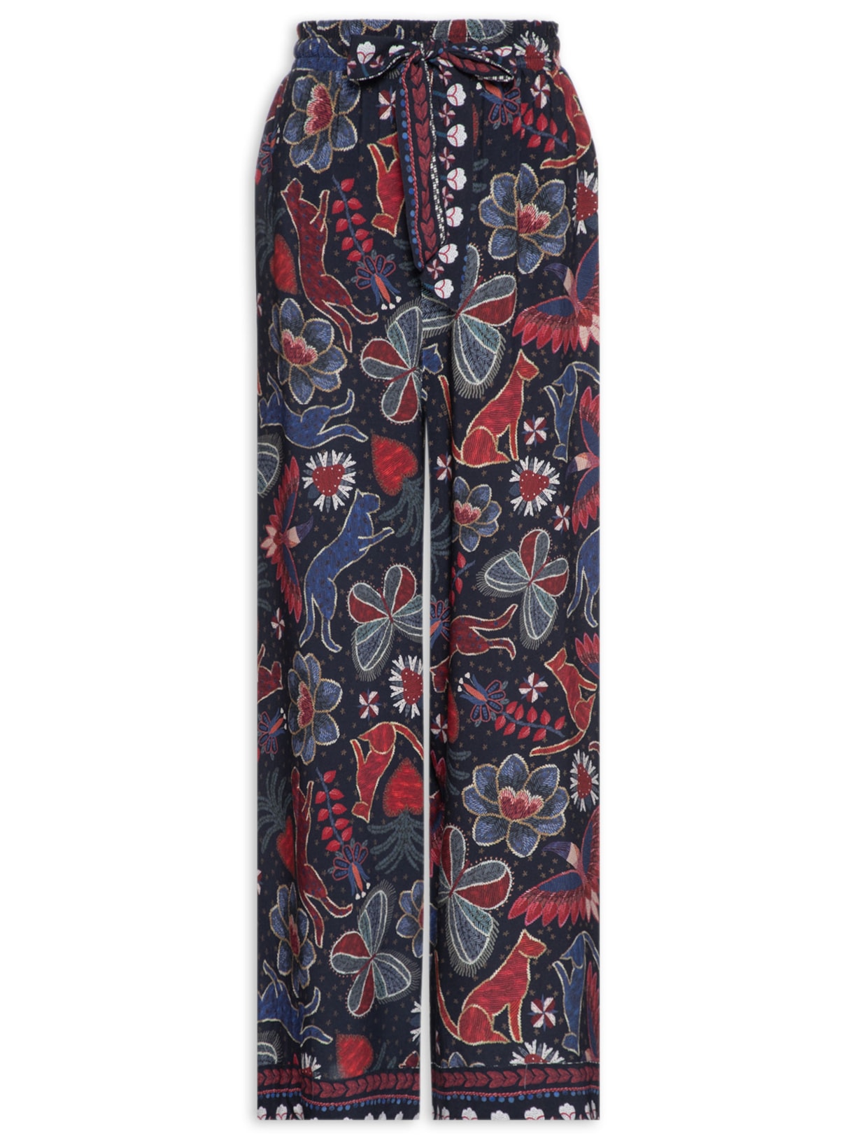 Calça Feminina Brilho Tropical - Azul