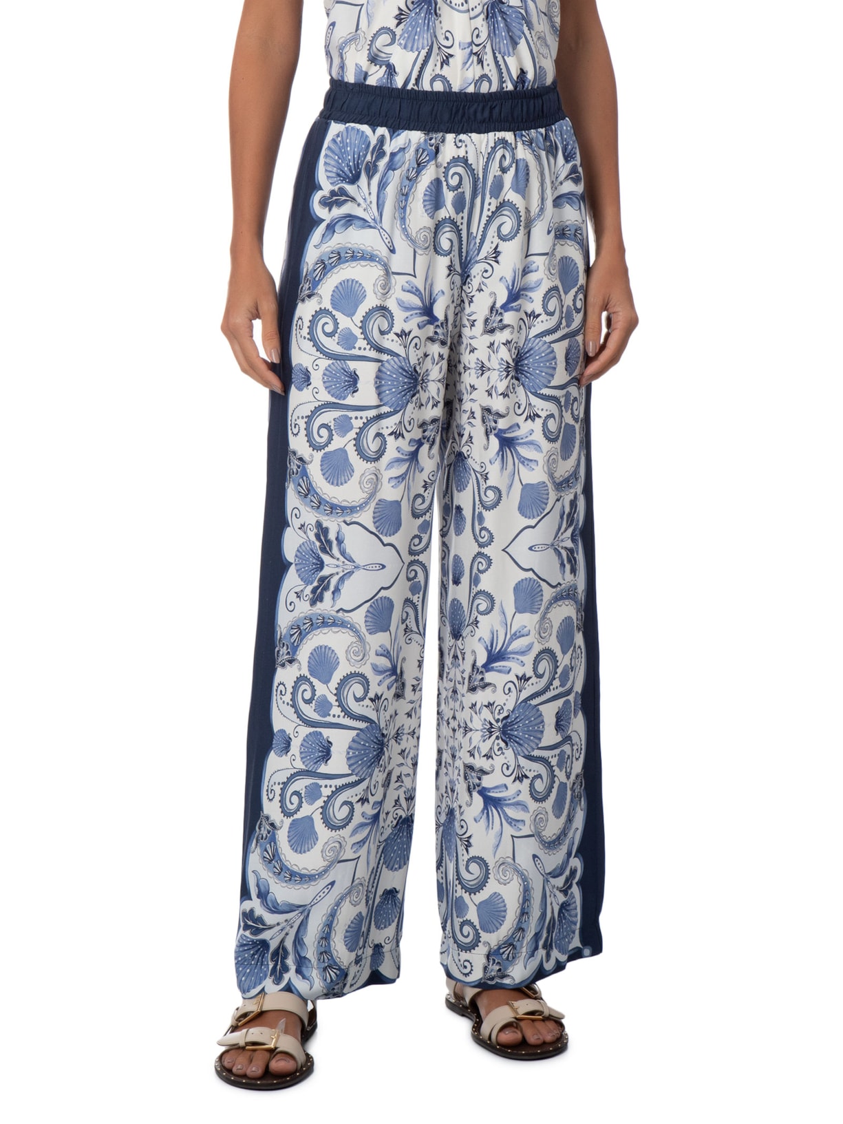 Calça Feminina Brisa De Concha Azul Farm