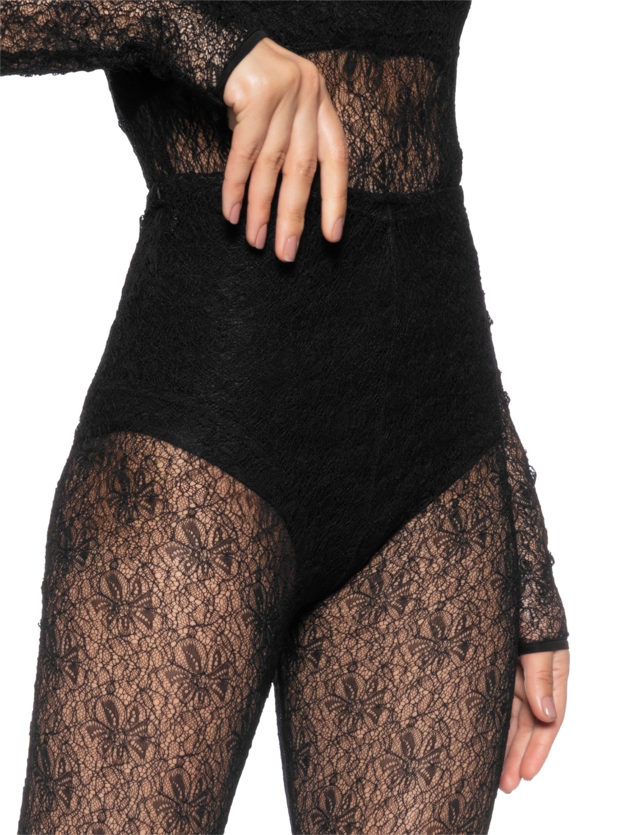 Calça Feminina Capri Em Renda Preto '2Essential