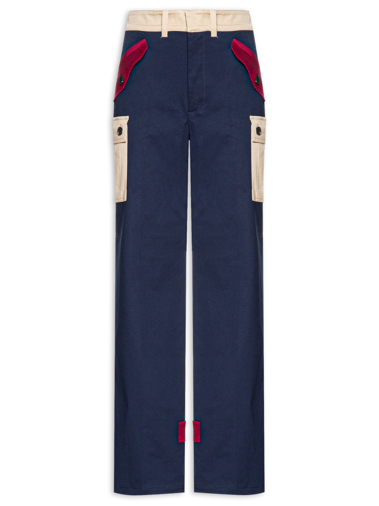 Calça Feminina Cargo - Azul