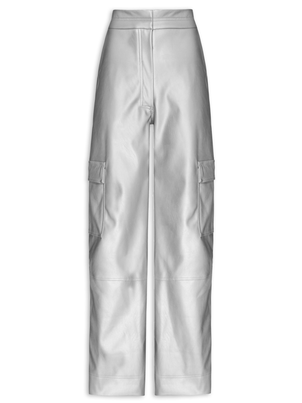 Calça Feminina Cargo Cyber Prata New Match