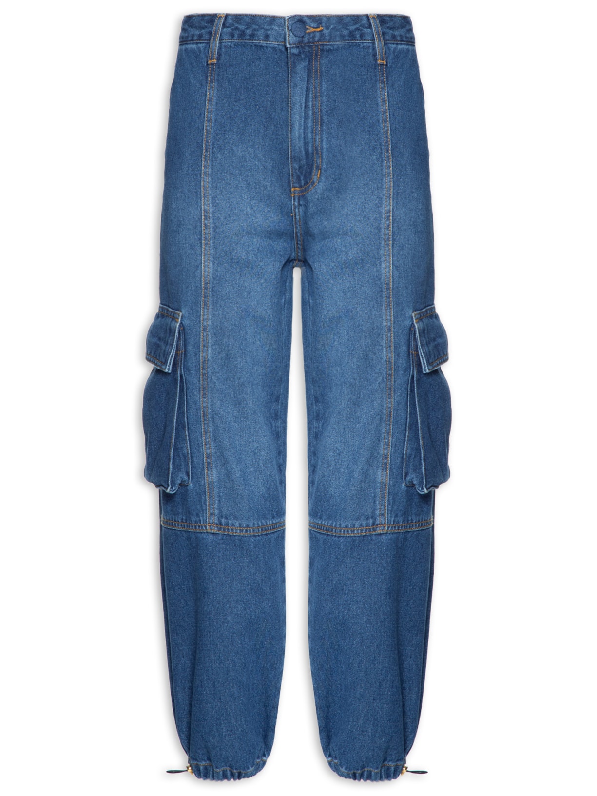 Calça Feminina Cargo Marina - Azul