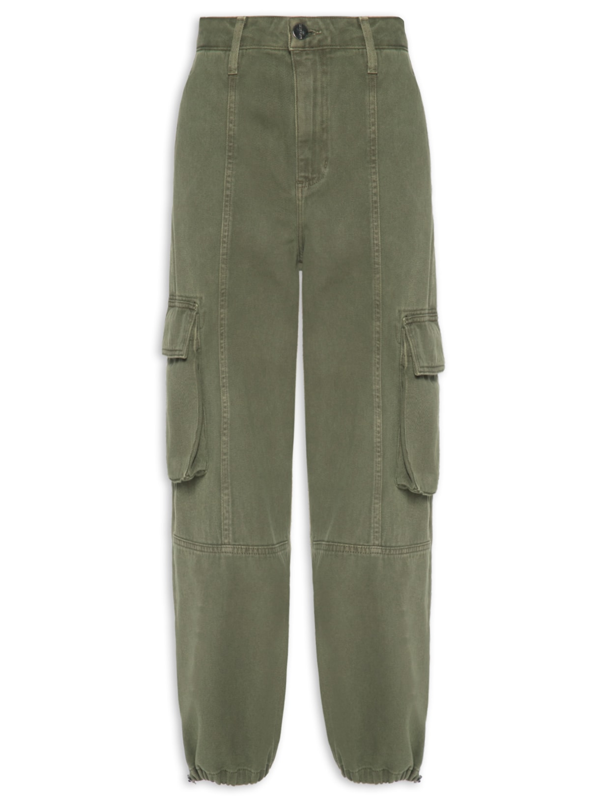Calça Feminina Cargo Marina Sarja II - Verde