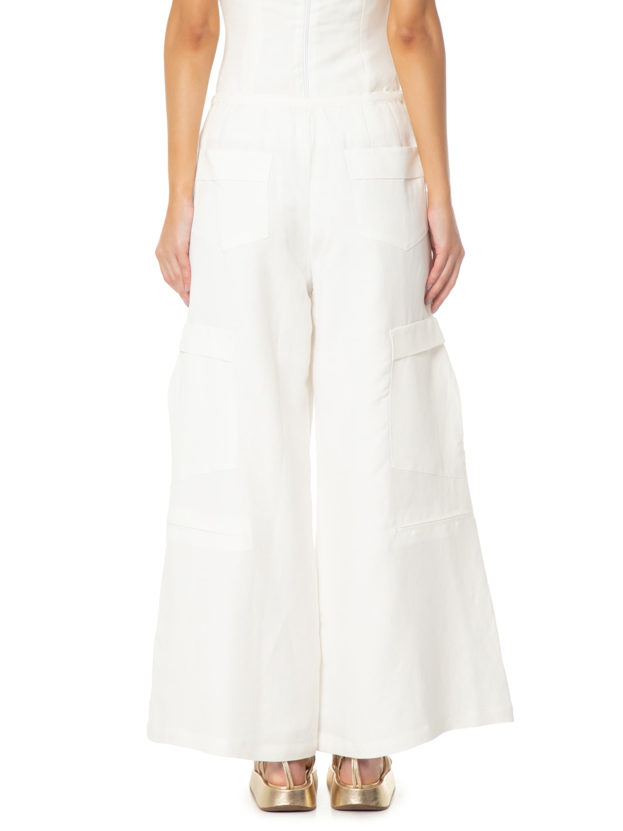 Calça Feminina Cargo Off White Ostra Brasil