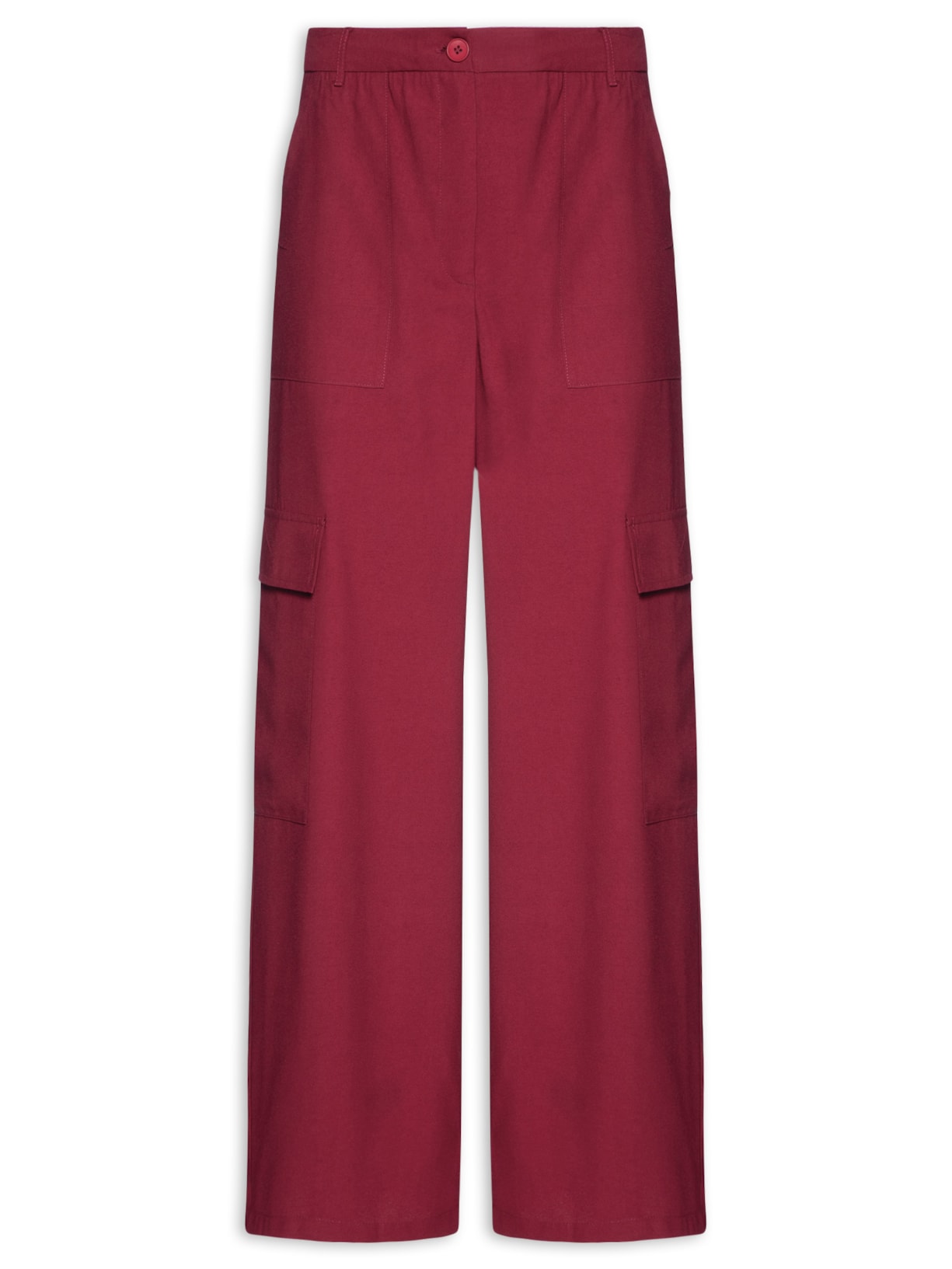 Calça Feminina Cargo Vermelho Basiq