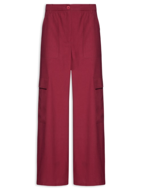 Calça Feminina Cargo - Vermelho