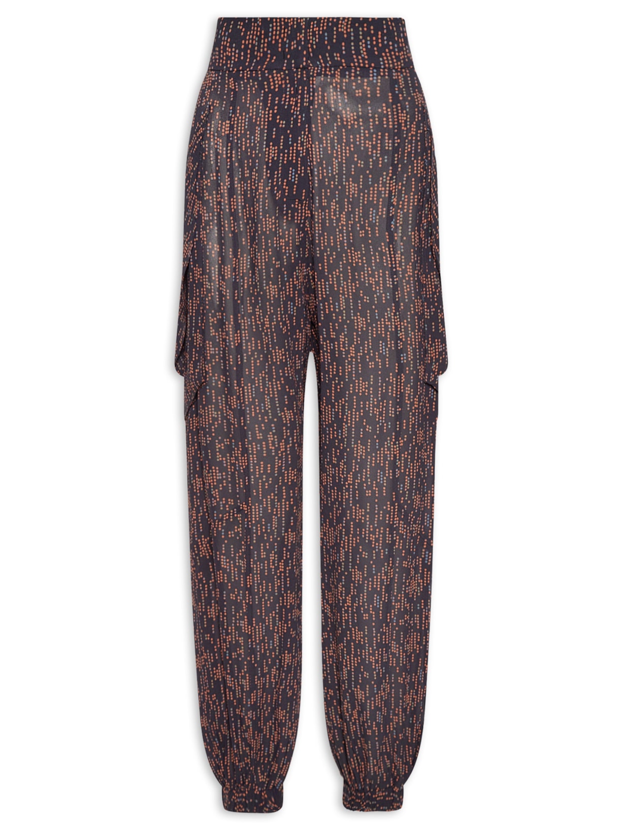 Calça Feminina Carol Pois Queimado - Preto
