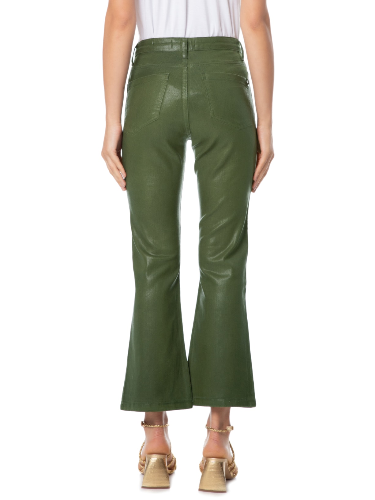 Calça Feminina Carolina Resinada Verde Le Lis