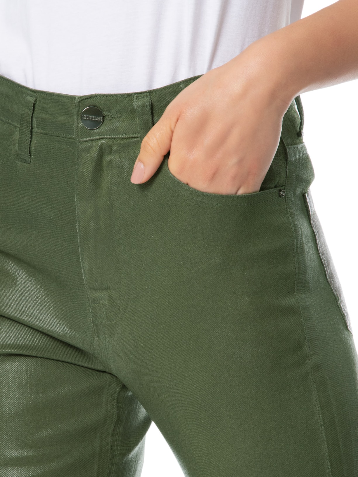 Calça Feminina Carolina Resinada Verde Le Lis