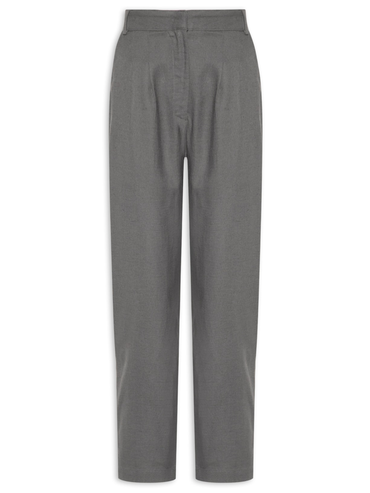 Calça Feminina Carrot Cintura Média Cinza Bo