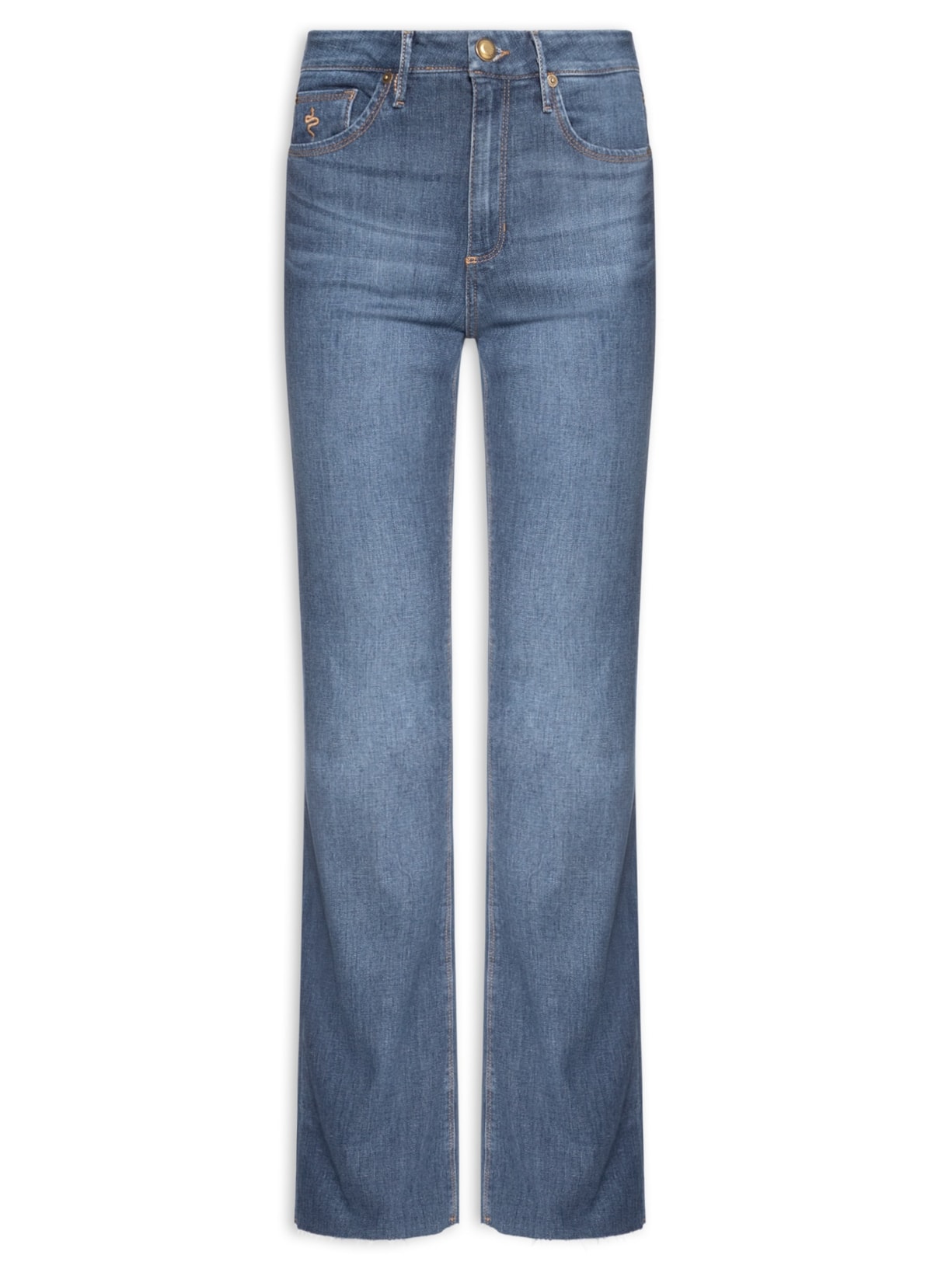Calça Feminina Cecily Bootcut A Fio Denim - Azul
