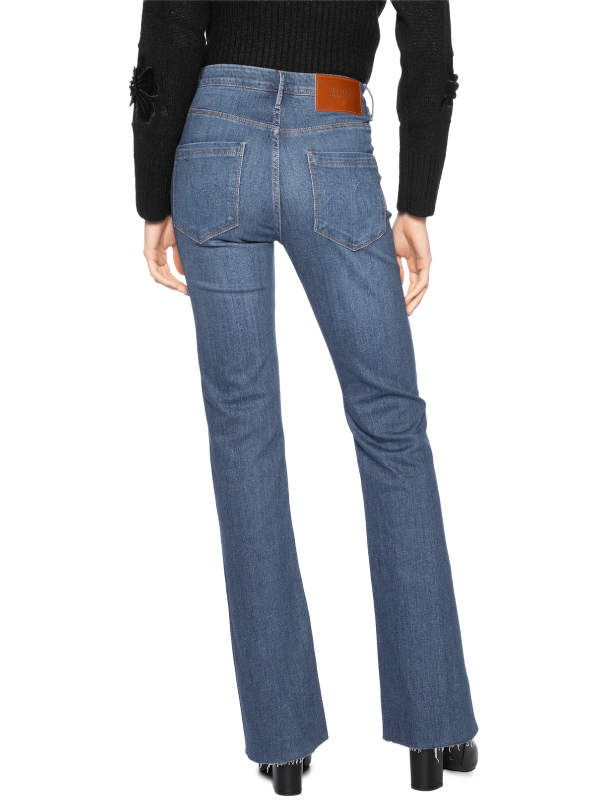 Calça Feminina Cecily Bootcut A Fio Denim Azul Bo.bô