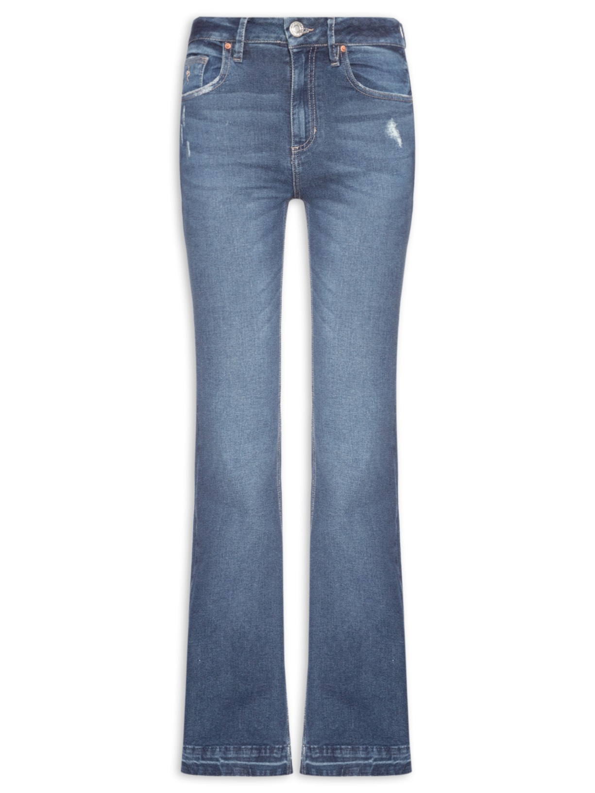 Calça Feminina Cecily Bootcut Aged - Azul