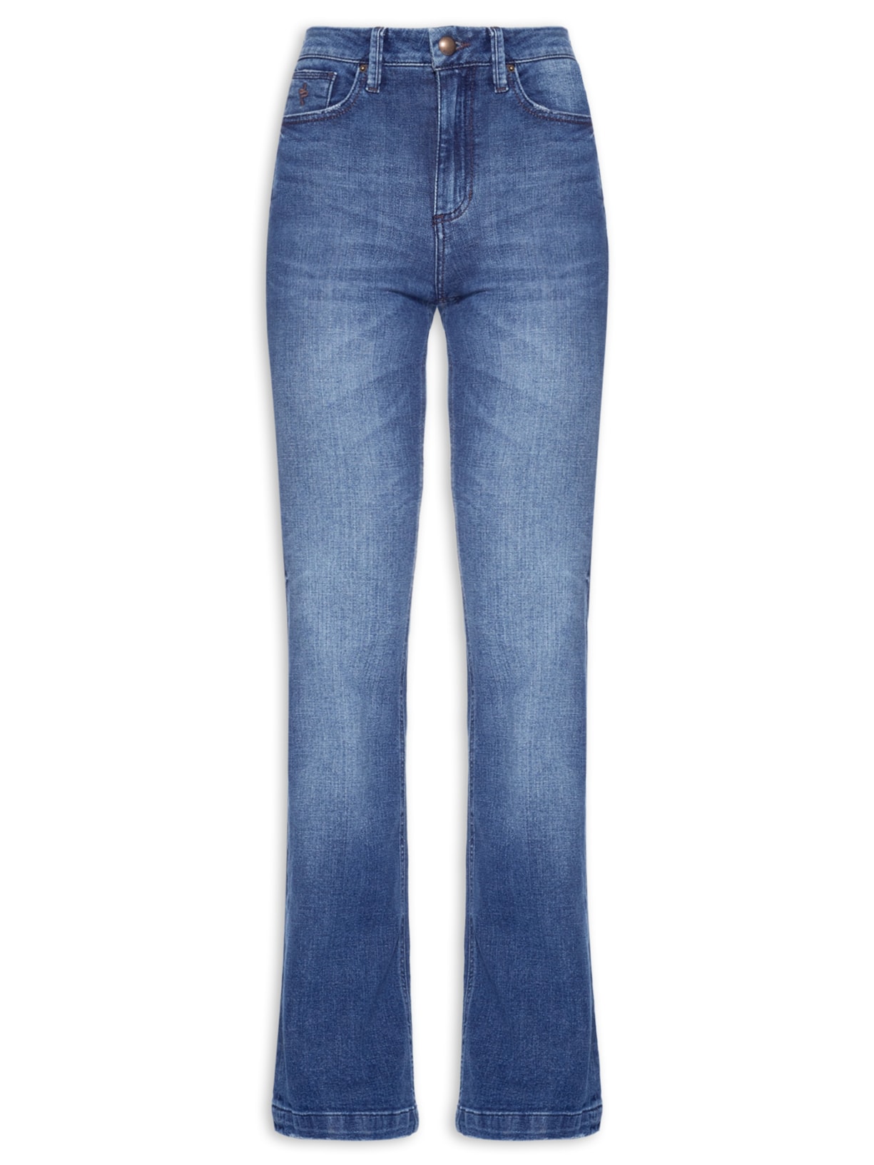 Calça Feminina Cecily Bootcut Dark Azul Bo.bô
