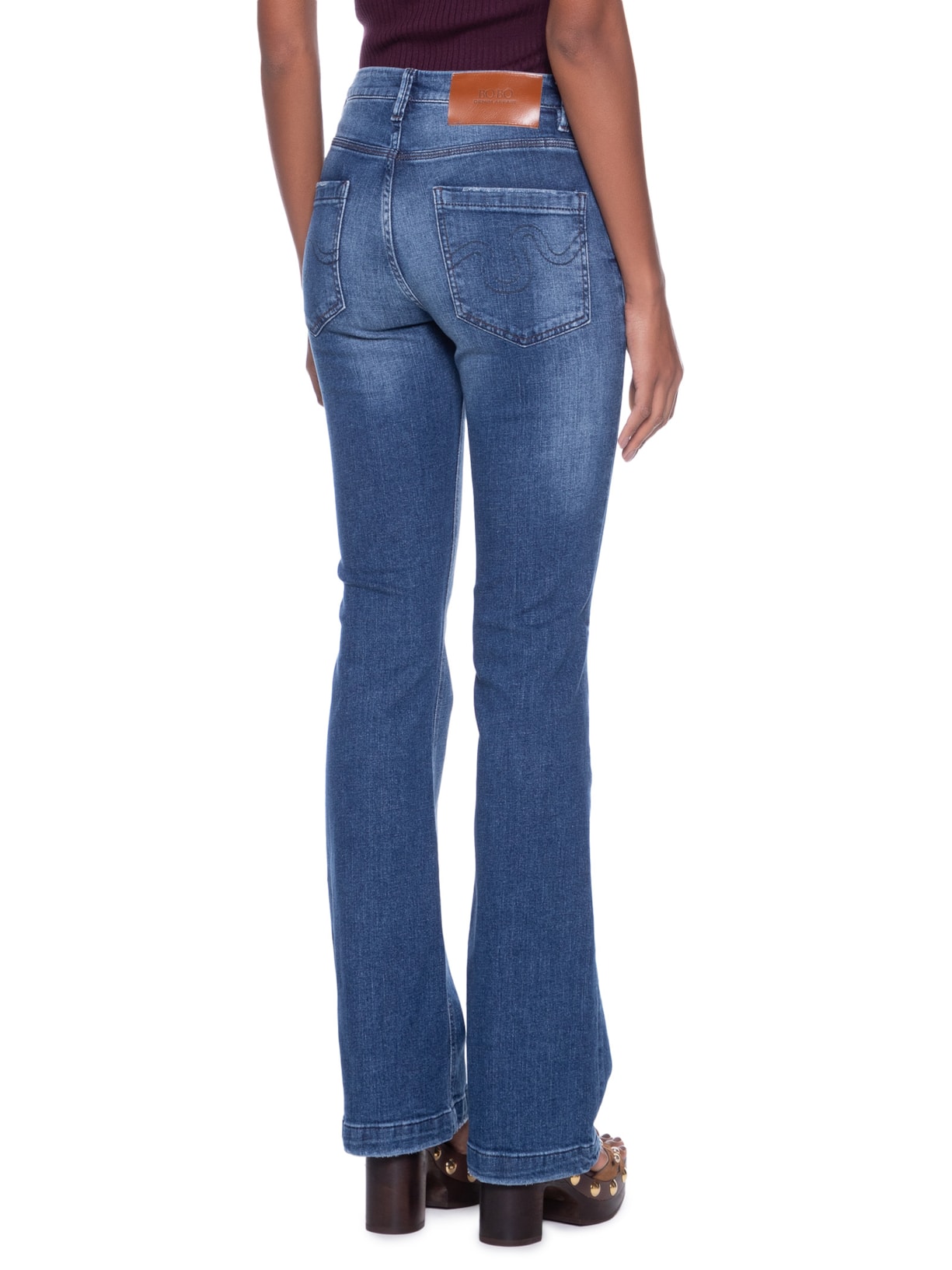 Calça Feminina Cecily Bootcut Dark Azul Bo.bô