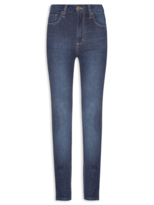 Calça Feminina Cecily Skinny Aged - Azul