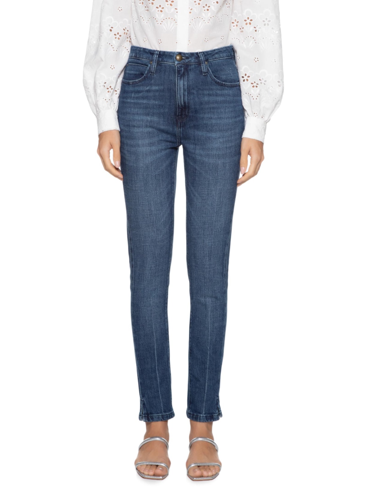 Calça Feminina Cecily Skinny Fenda Azul Bo.bô