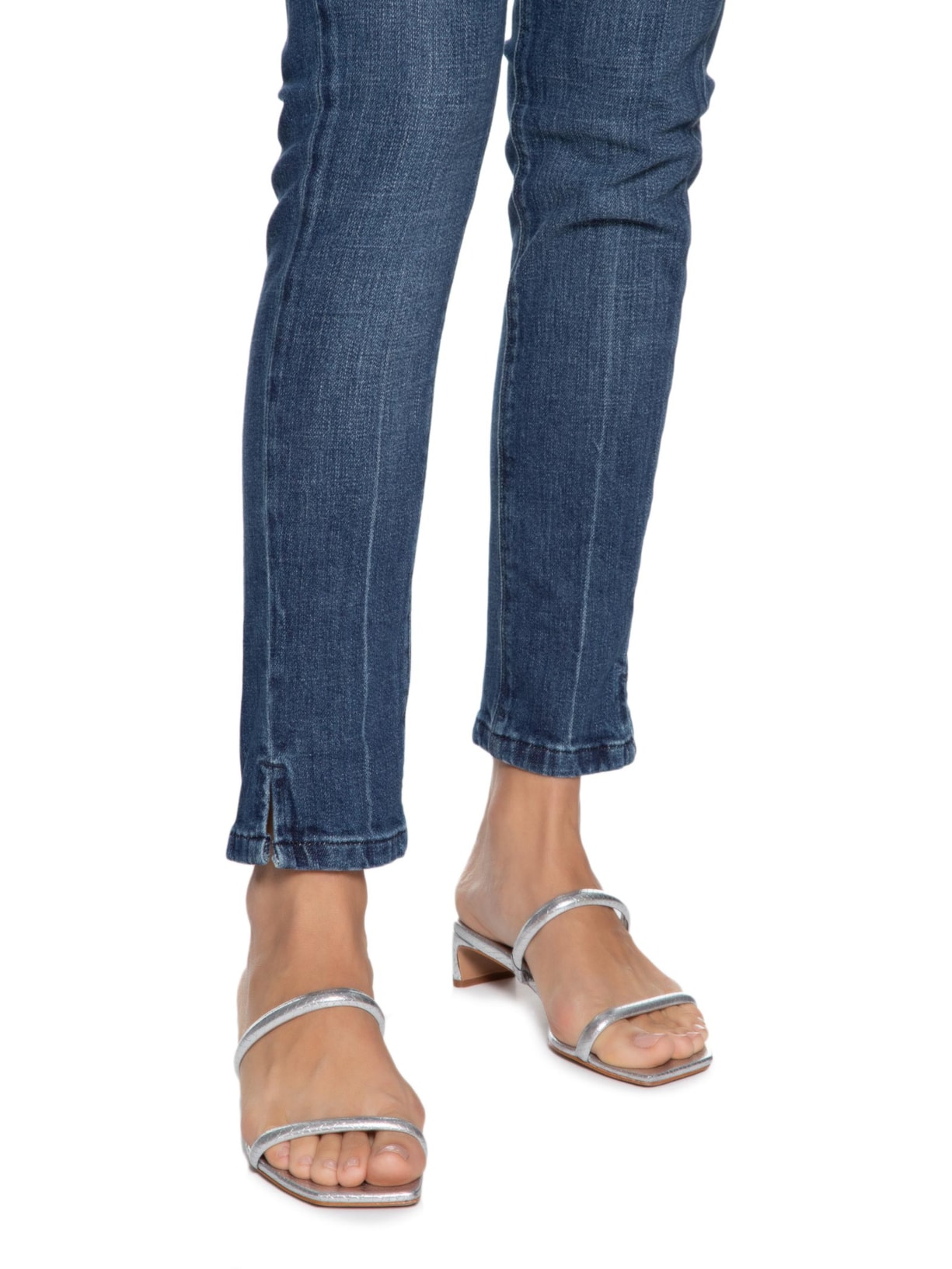 Calça Feminina Cecily Skinny Fenda Azul Bo.bô