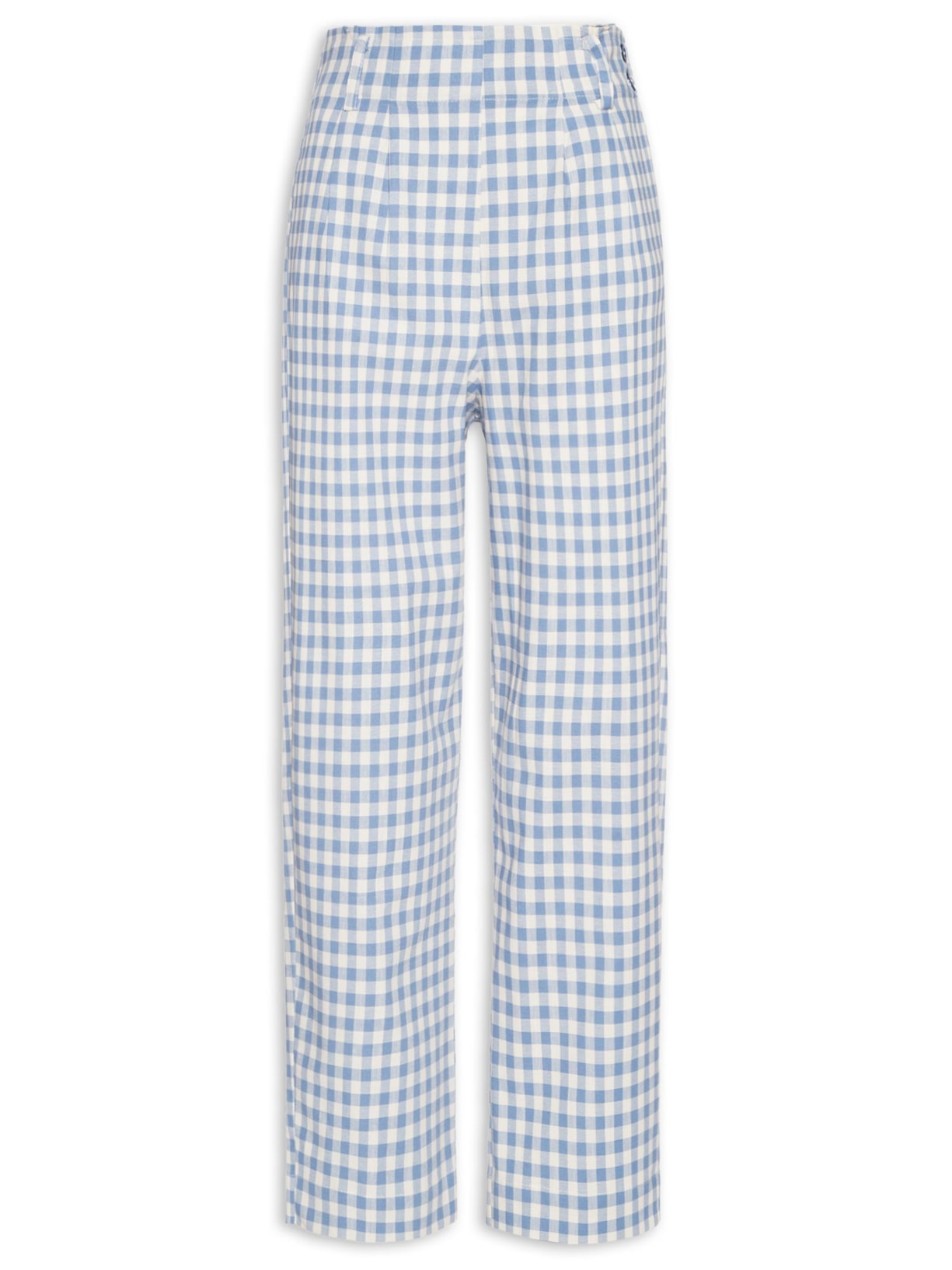 Calça Feminina Cenoura Algodão Com Elastano Vichy - Azul