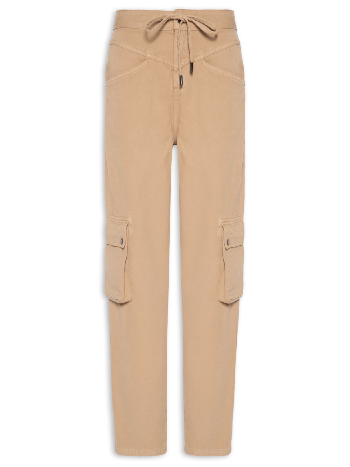 Calça Feminina Cenoura Araminta Sarja – Marrom