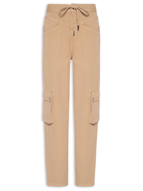 Calça Feminina Cenoura Araminta Sarja – Marrom