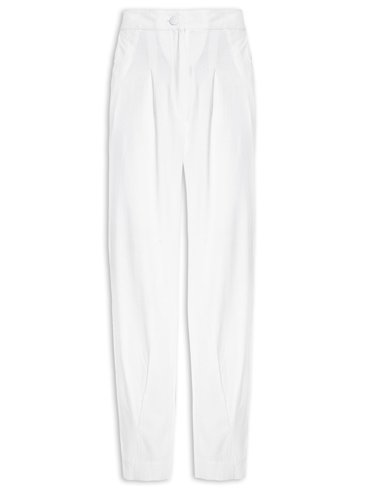 Calça Feminina Cenoura Bolso - Off White
