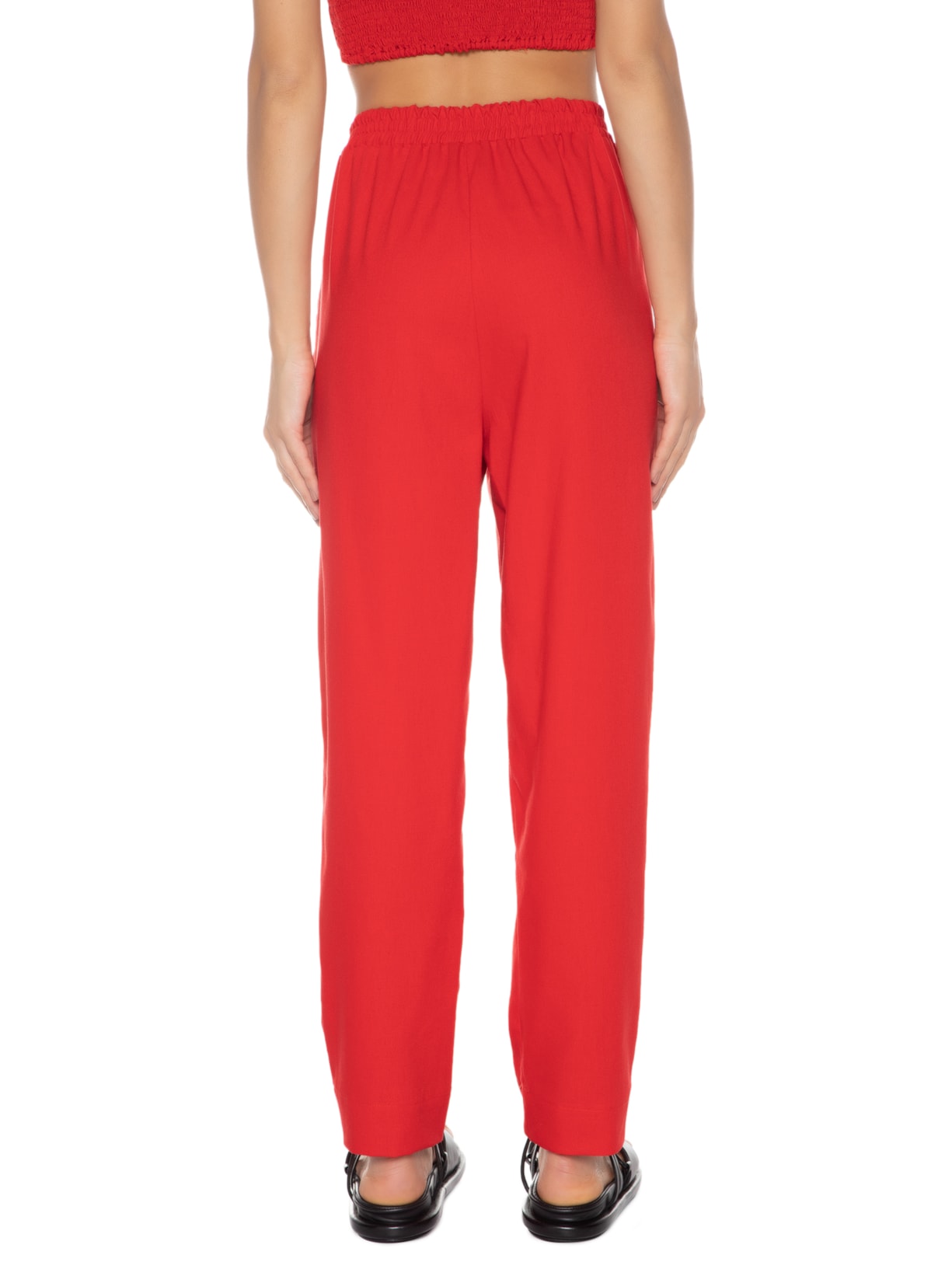 Calça Feminina Cenoura Bolso Vermelho Farm