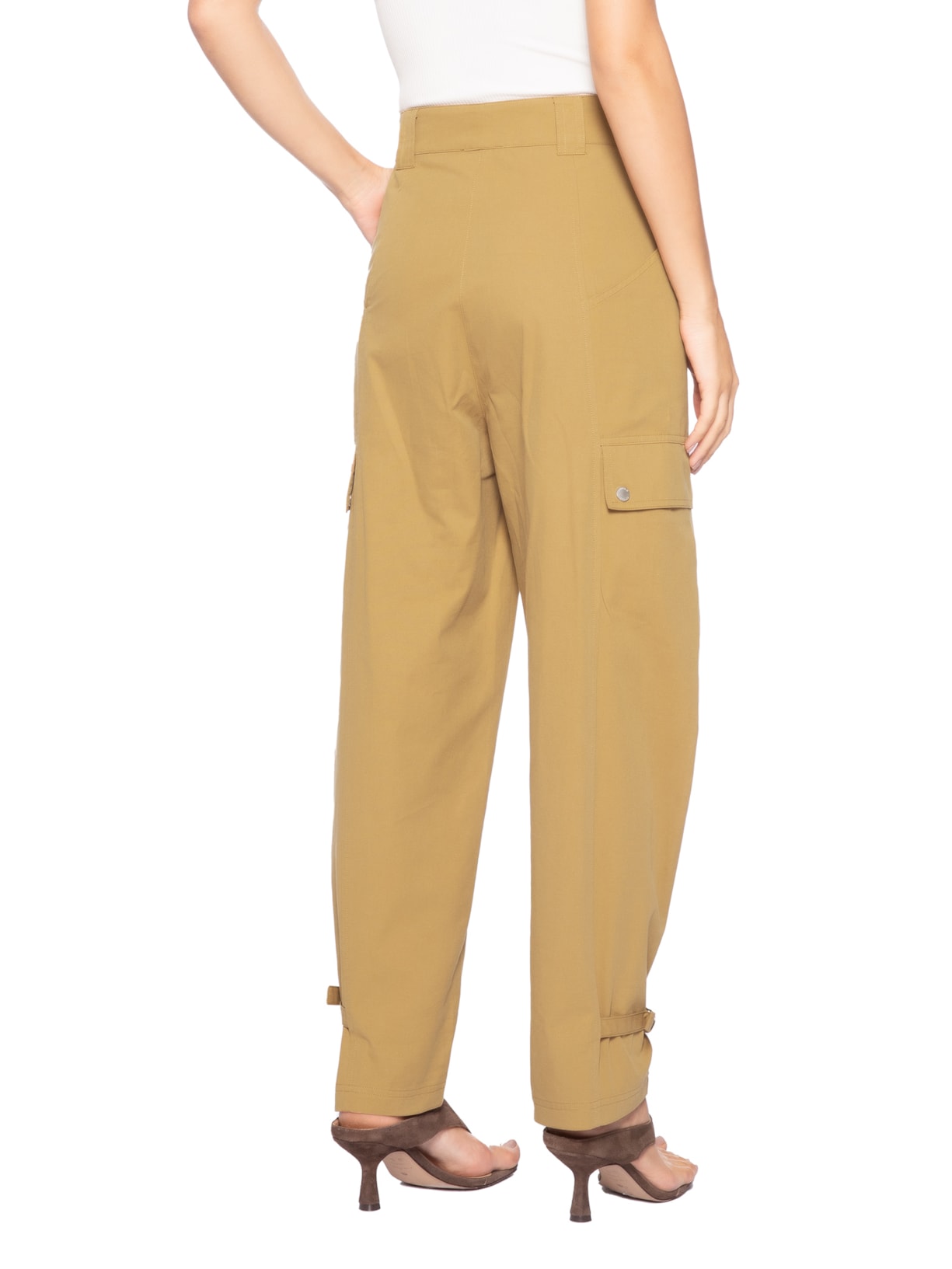 Calça Feminina Cenoura Detalhe Punho Marrom Animale Jeans