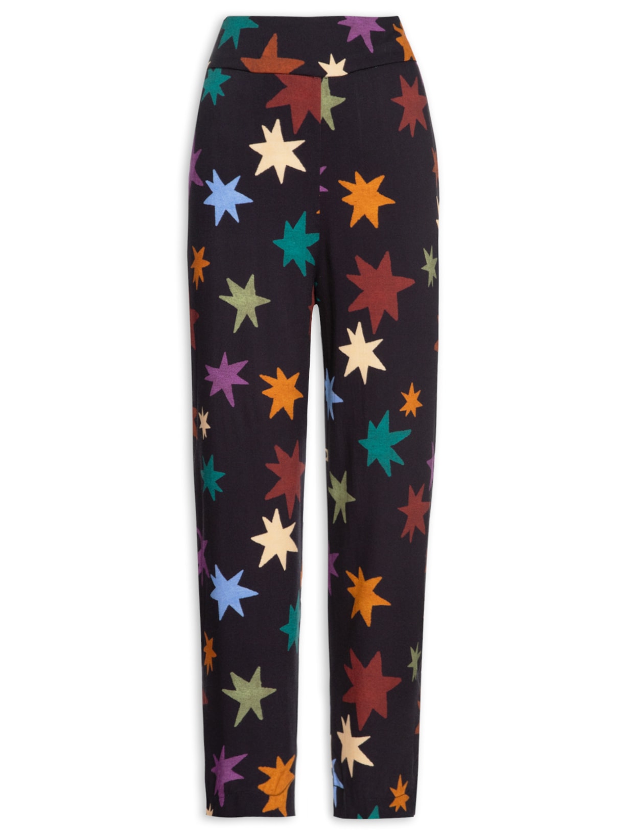 Calça Feminina Cenoura Estampa Orion - Preto