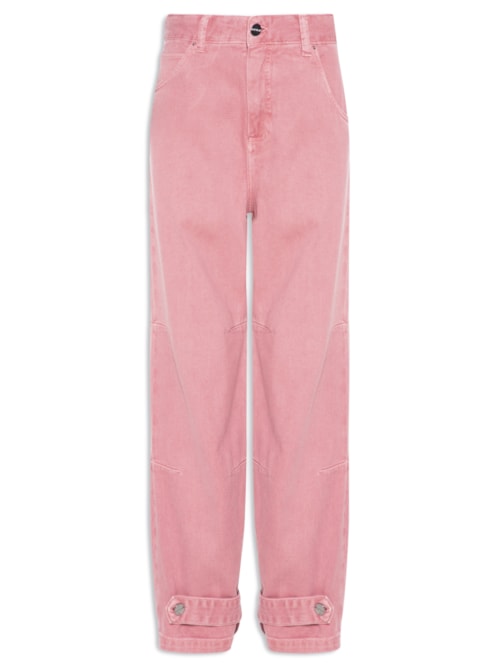 Calça Feminina Cenoura Lizzy Sarja - Rosa