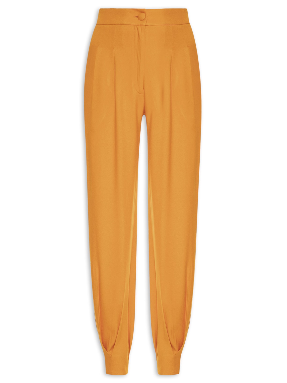 Calça Feminina Cenoura Pregas Laranja Farm