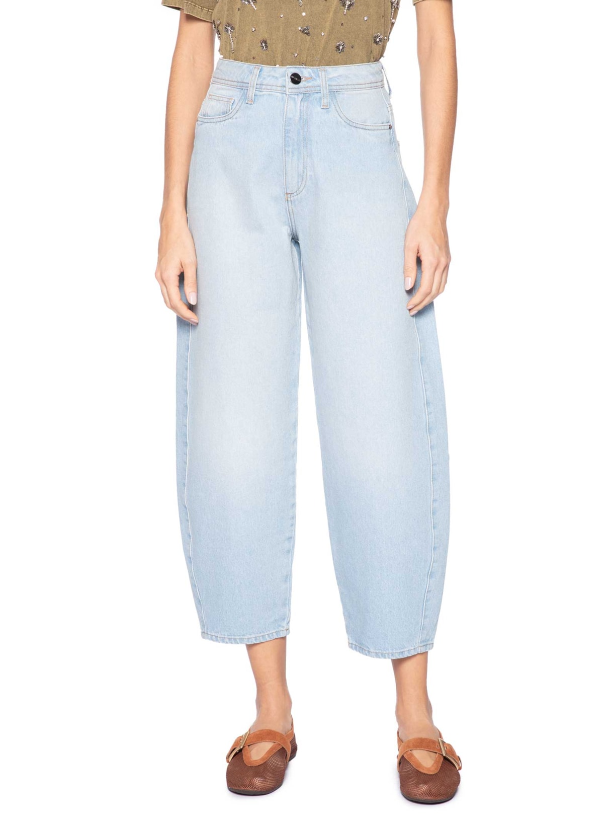 Calça Feminina Cenoura Rafa Azul Le Lis