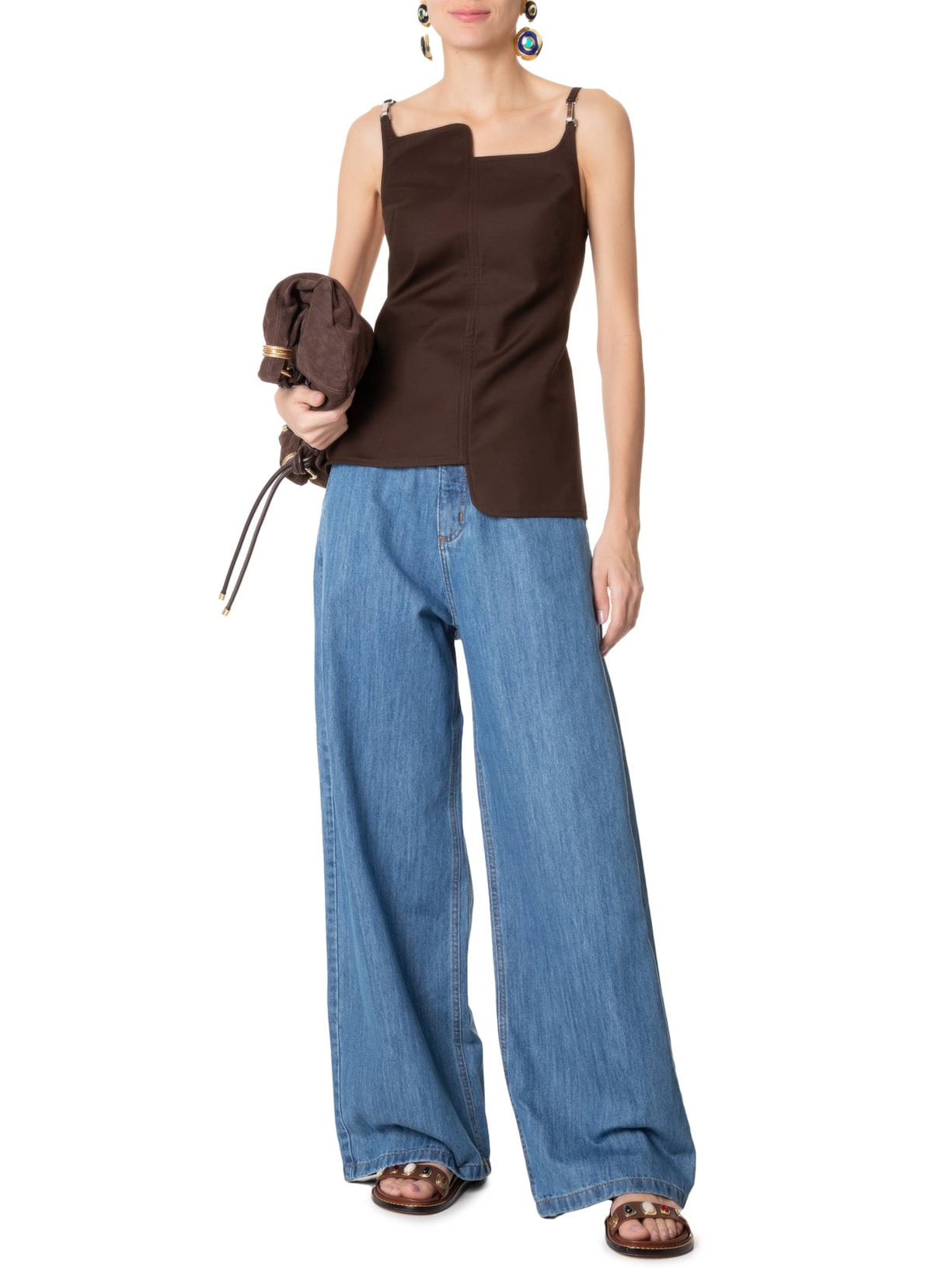 Calça Feminina Chanfro Jeans Azul Misci