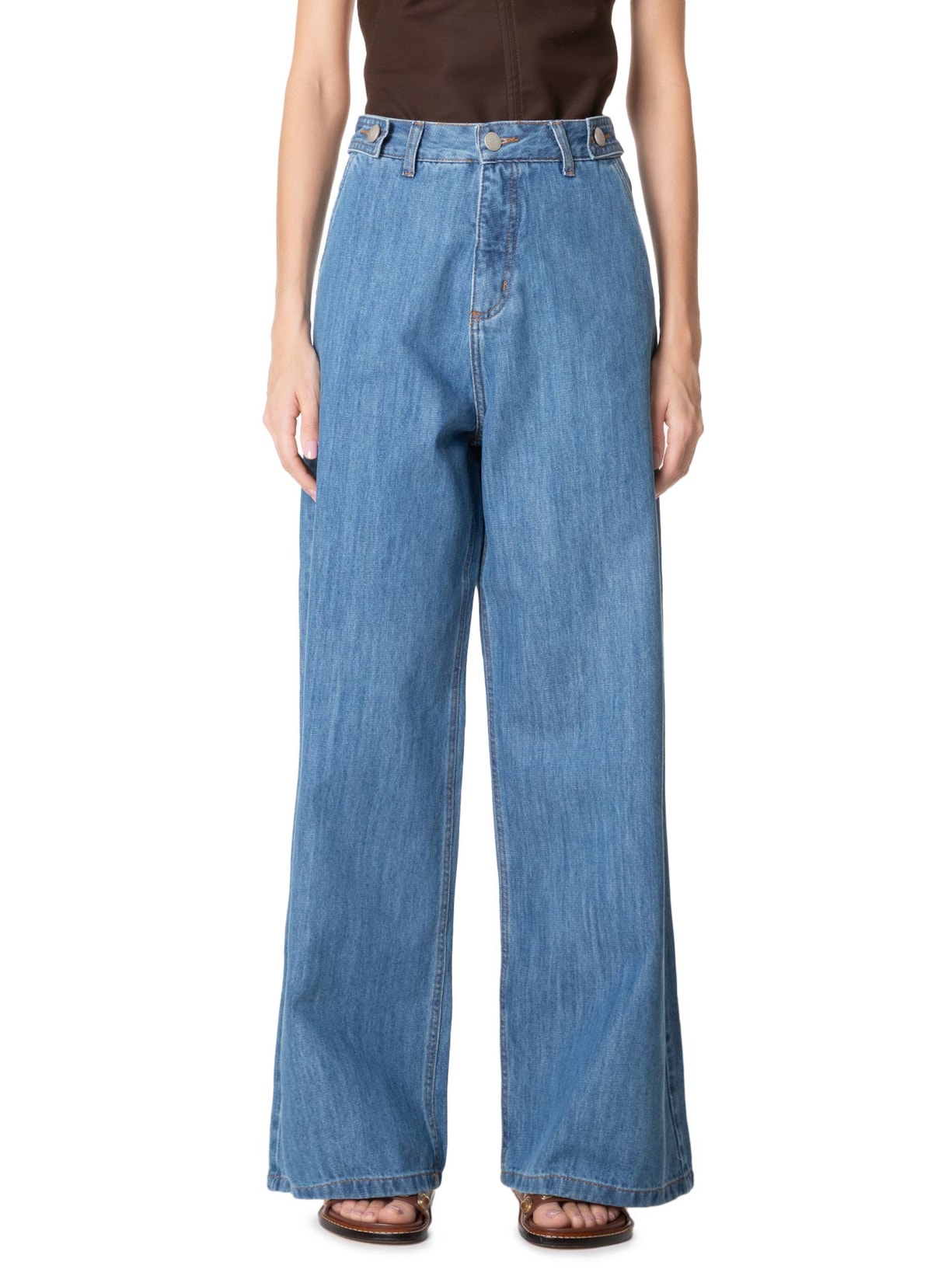 Calça Feminina Chanfro Jeans Azul Misci