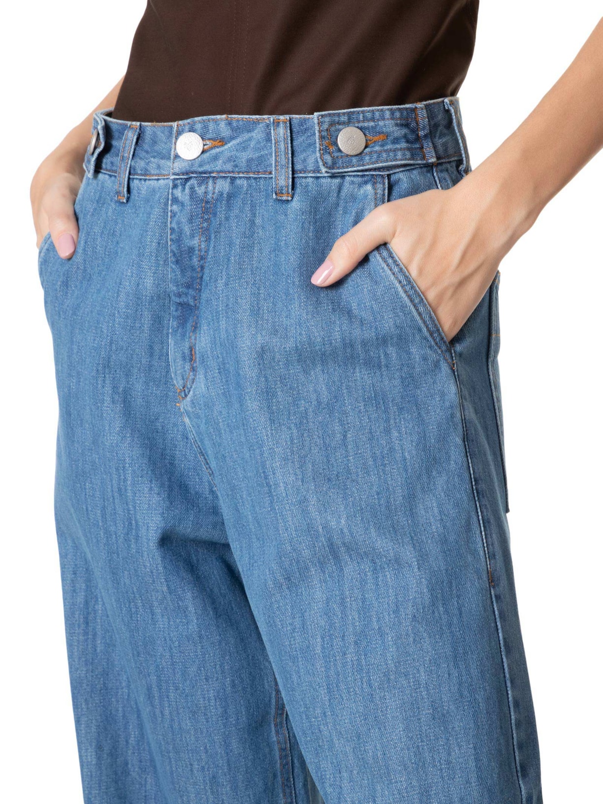 Calça Feminina Chanfro Jeans Azul Misci