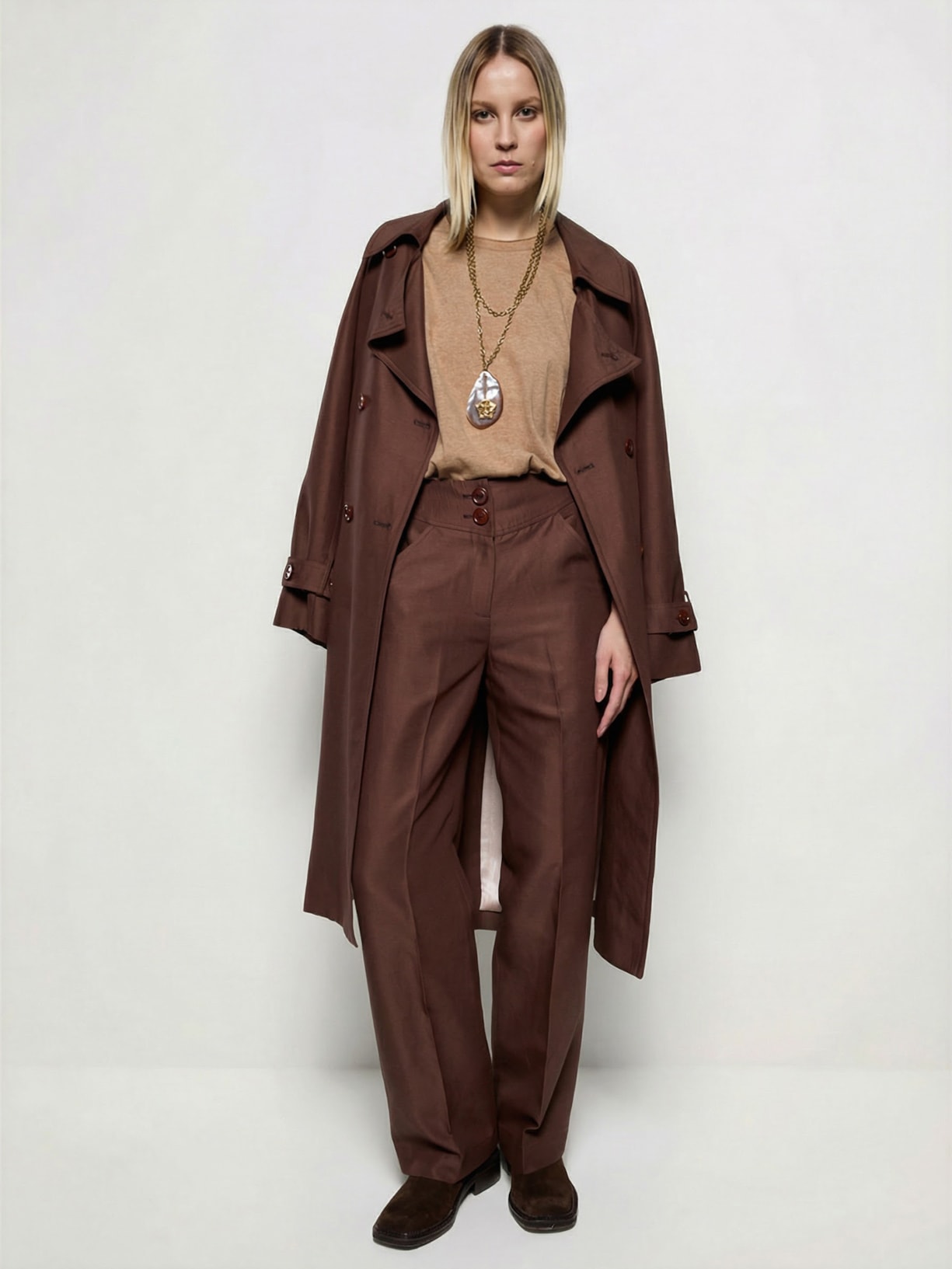 Calça Feminina Churchill I26 Marrom Mixed