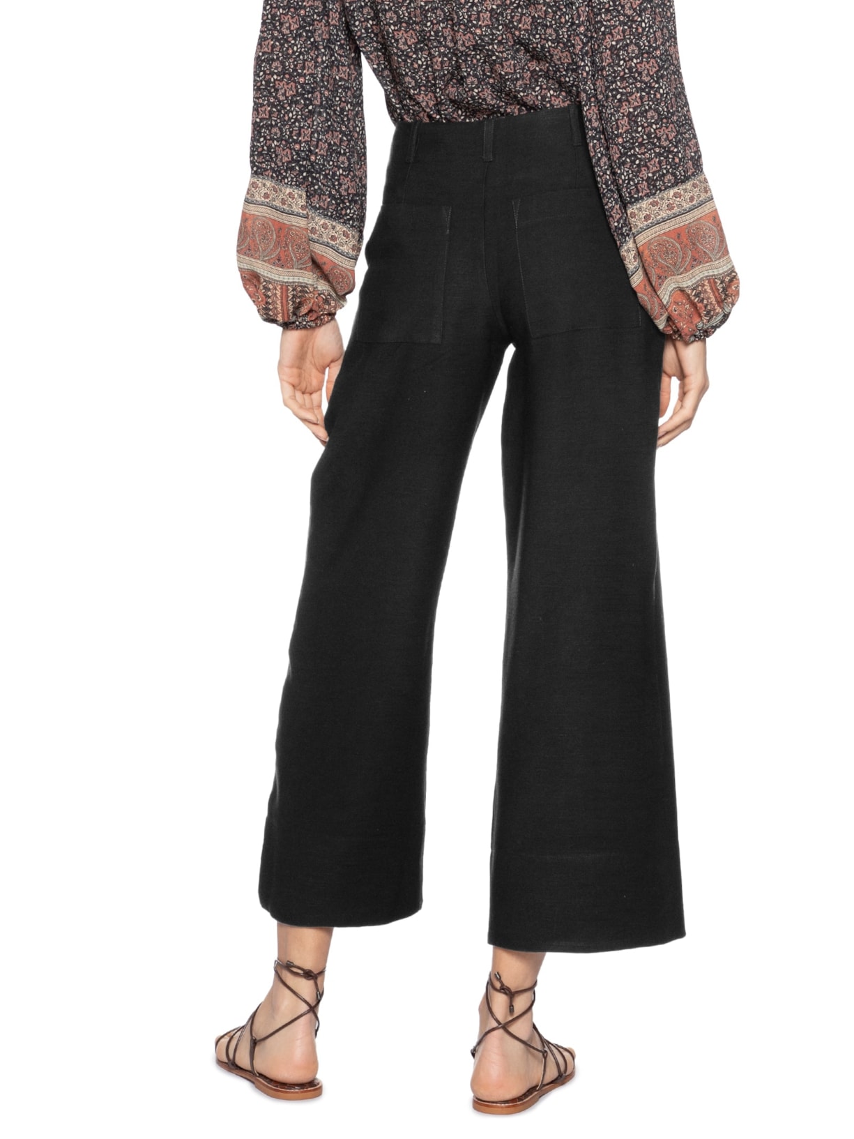 Calça Feminina Cinto Tachas Preto Maria Filó