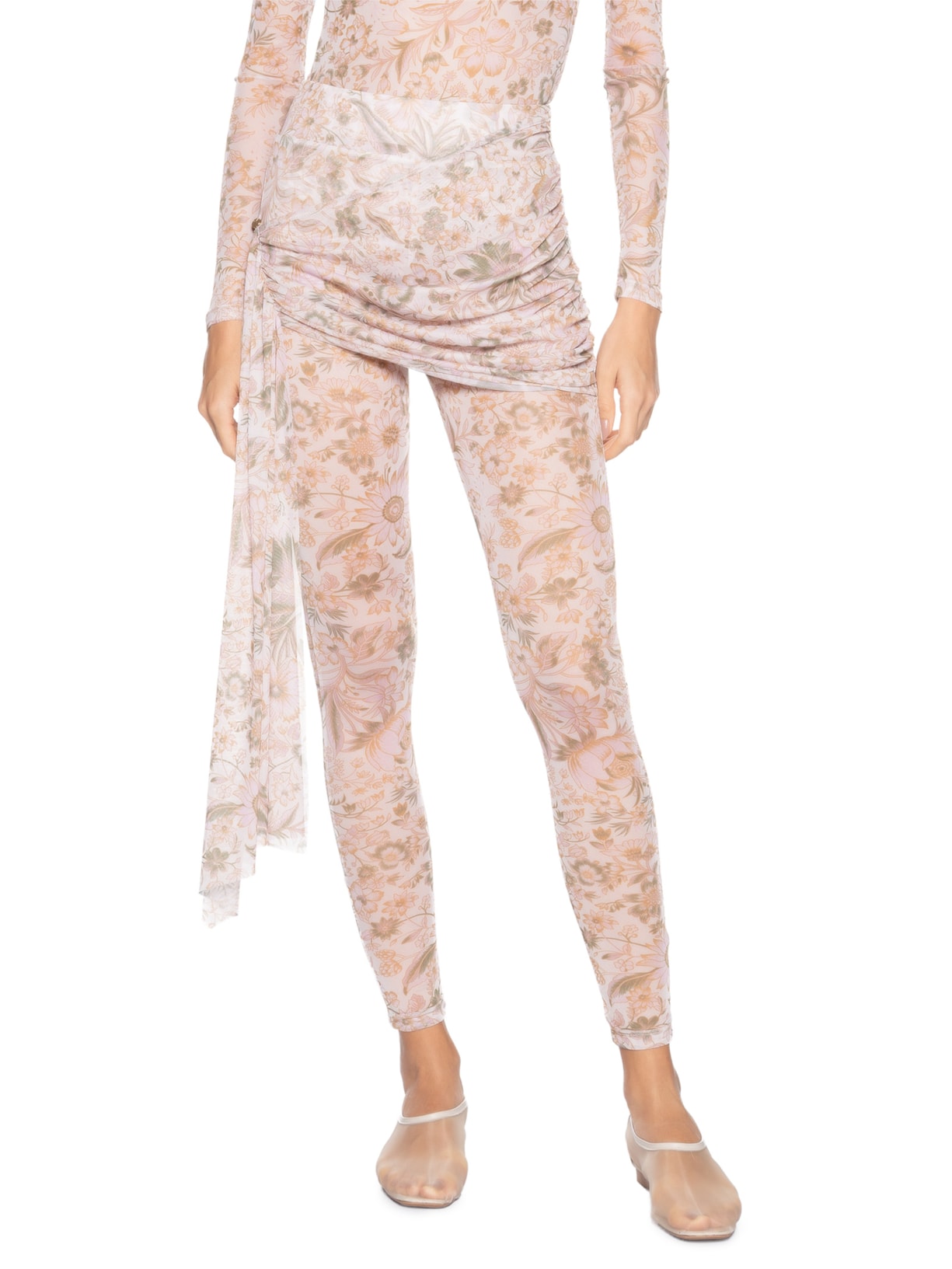 Calça Feminina Cintura Alta com Sobreposição Rosa '2Essential