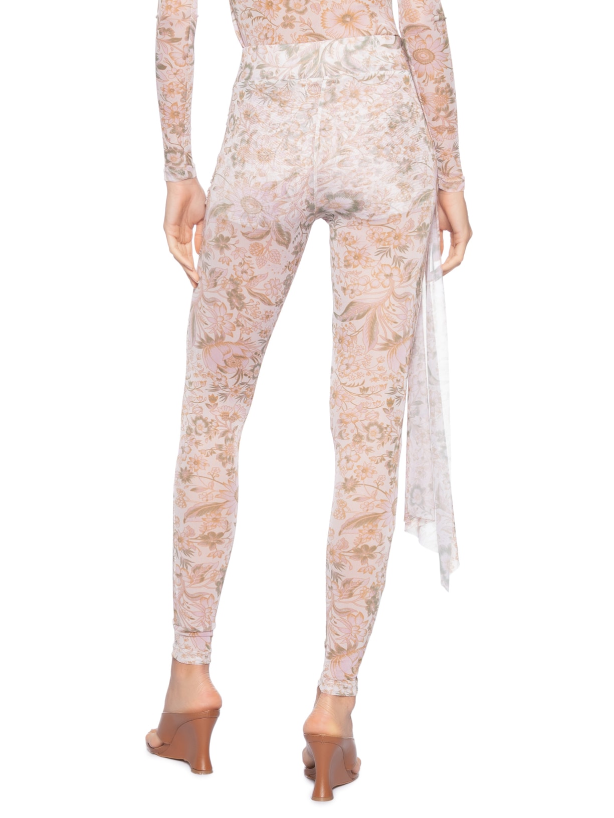 Calça Feminina Cintura Alta com Sobreposição Rosa '2Essential