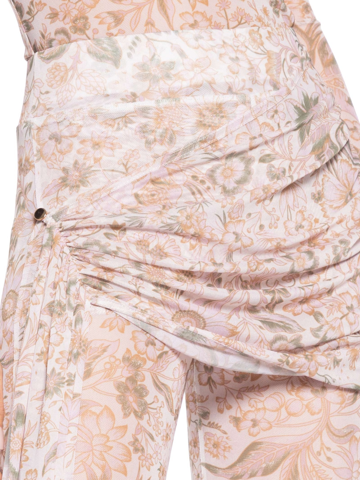 Calça Feminina Cintura Alta com Sobreposição Rosa '2Essential