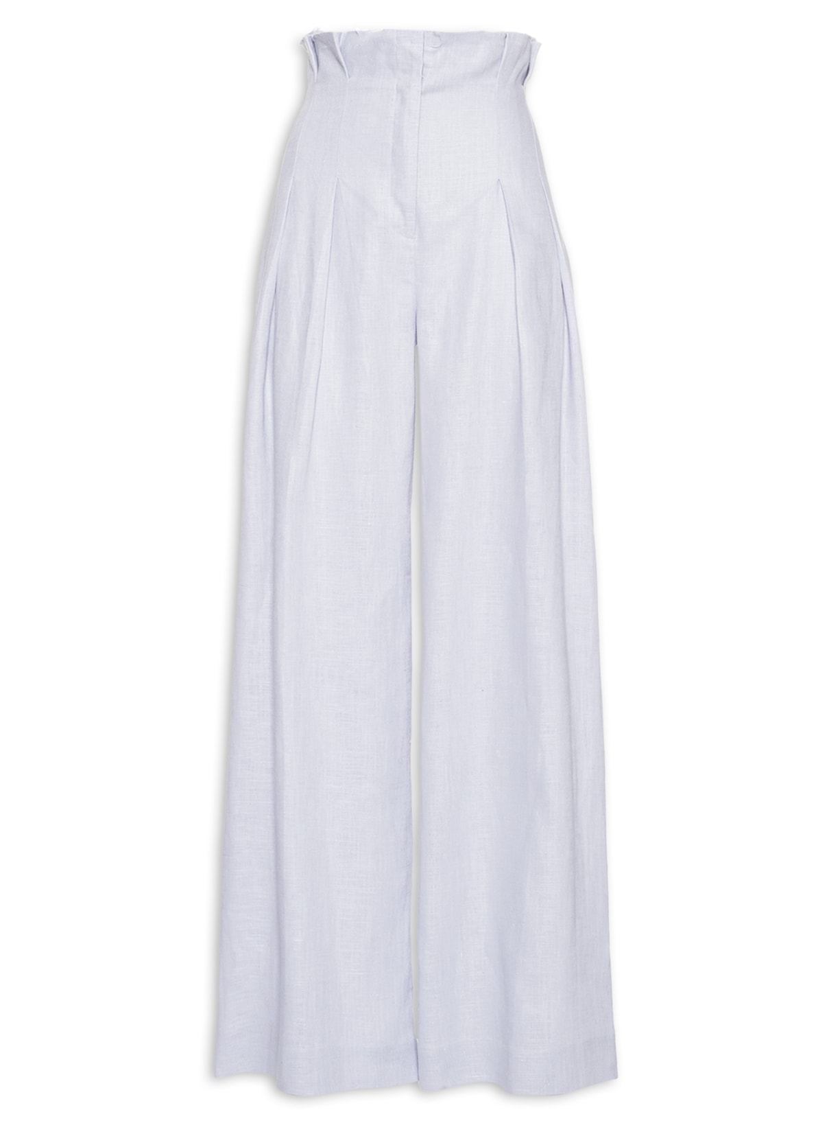 Calça Feminina Cintura Alta Linho Grosso - Lilás