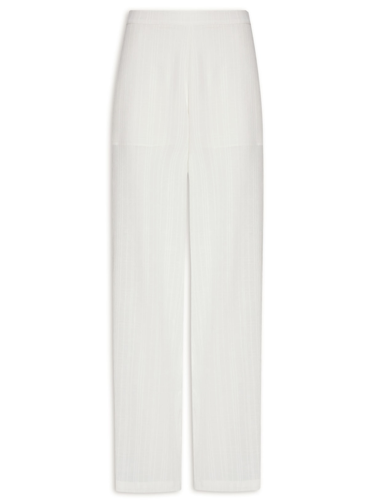 Calça Feminina Cintura Alta Pantalona Off White '2Essential