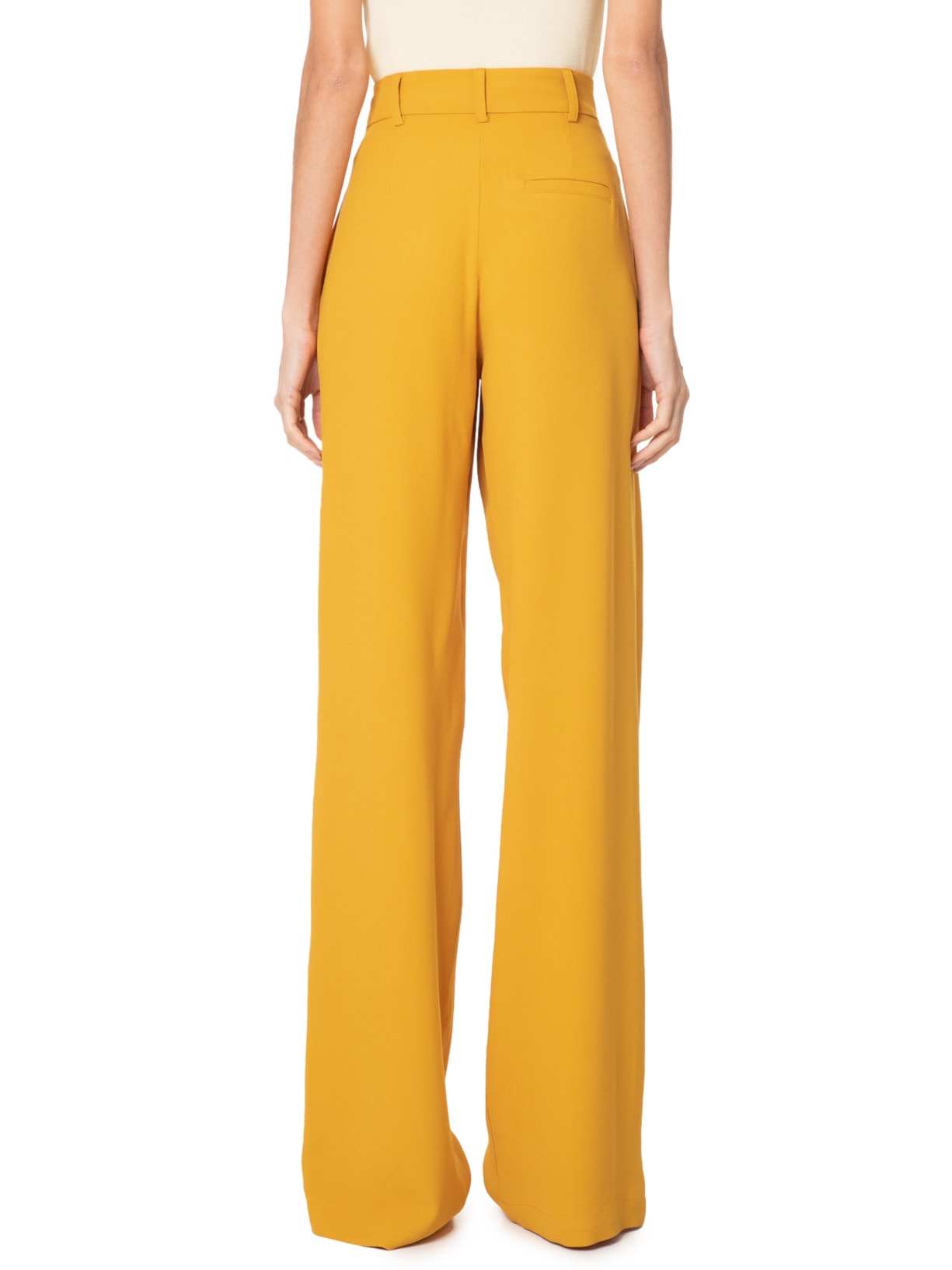 Calça Feminina Cintura Alta Wide Leg Amarelo '2Essential