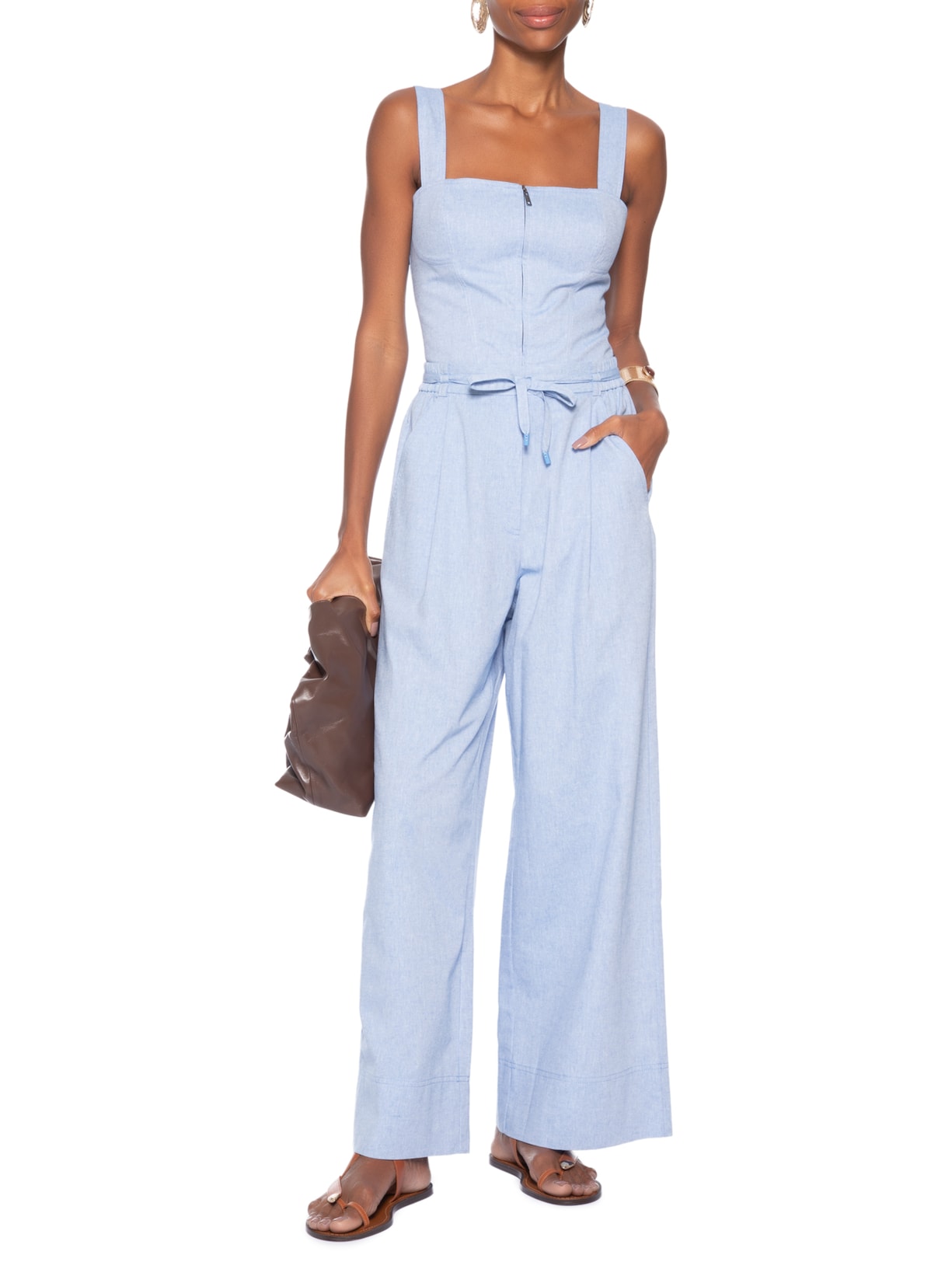 Calça Feminina Cintura Baixa Azul Animale