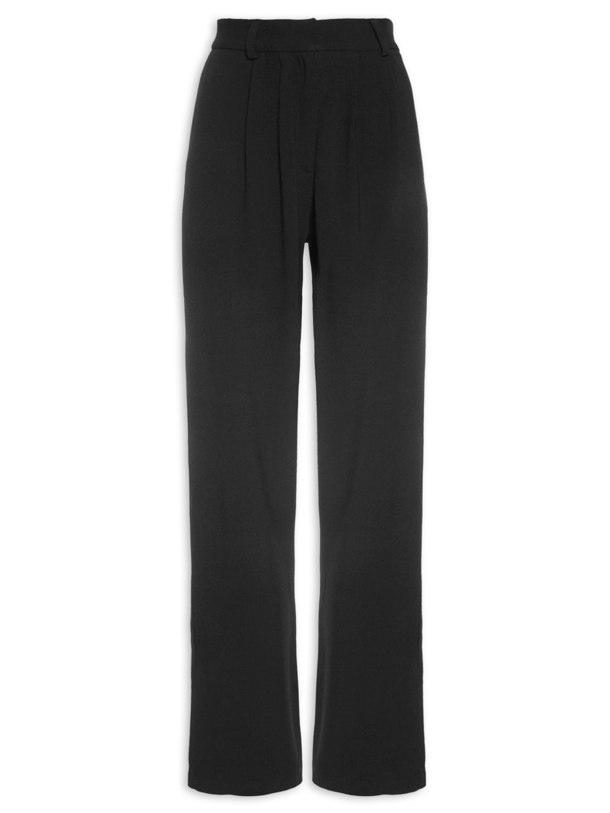 Calça Feminina Cintura Wide Leg - Preto
