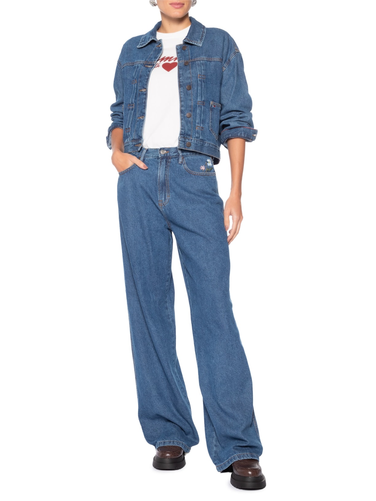 Calça Feminina Claire Embro Azul Tommy Jeans